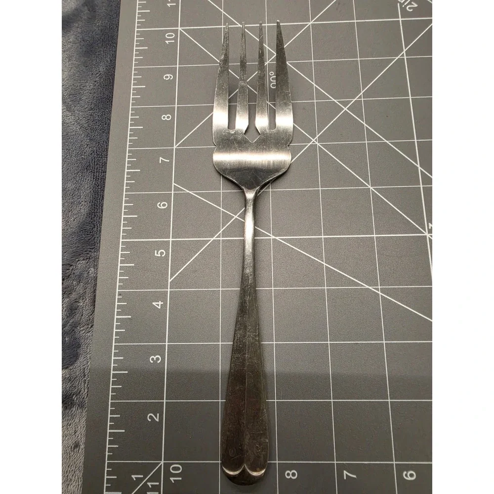 Vintage Capco Stainless Steel Cold Meat Serving Fork Heart Cutout Japan 8.5 Inch